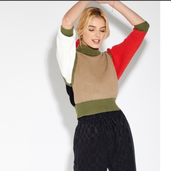Anthropologie CALLAHAN Ruthie Colorblocked Turtleneck Sweater - Picture 1 of 6